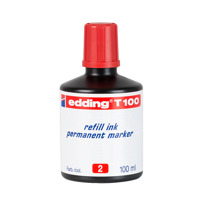 Inkoust EDDING T 100 pro permanentní popisovače, červený