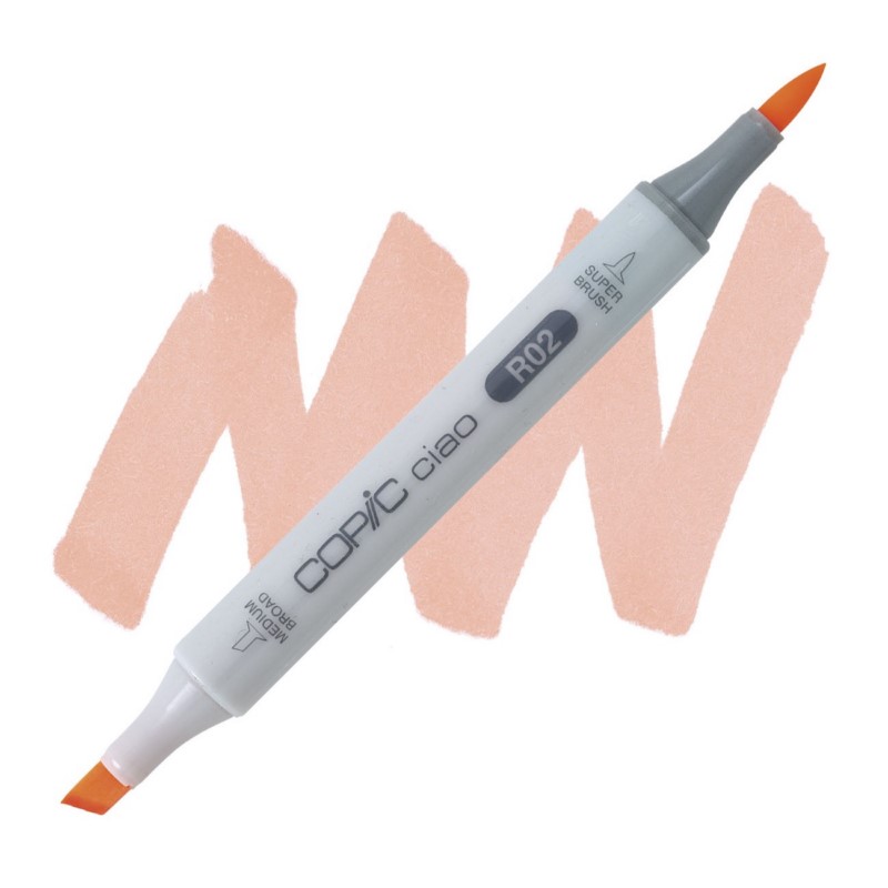 Lihová fixa COPIC Ciao oboustranná Brush & Chisel, R02 Rose salmon