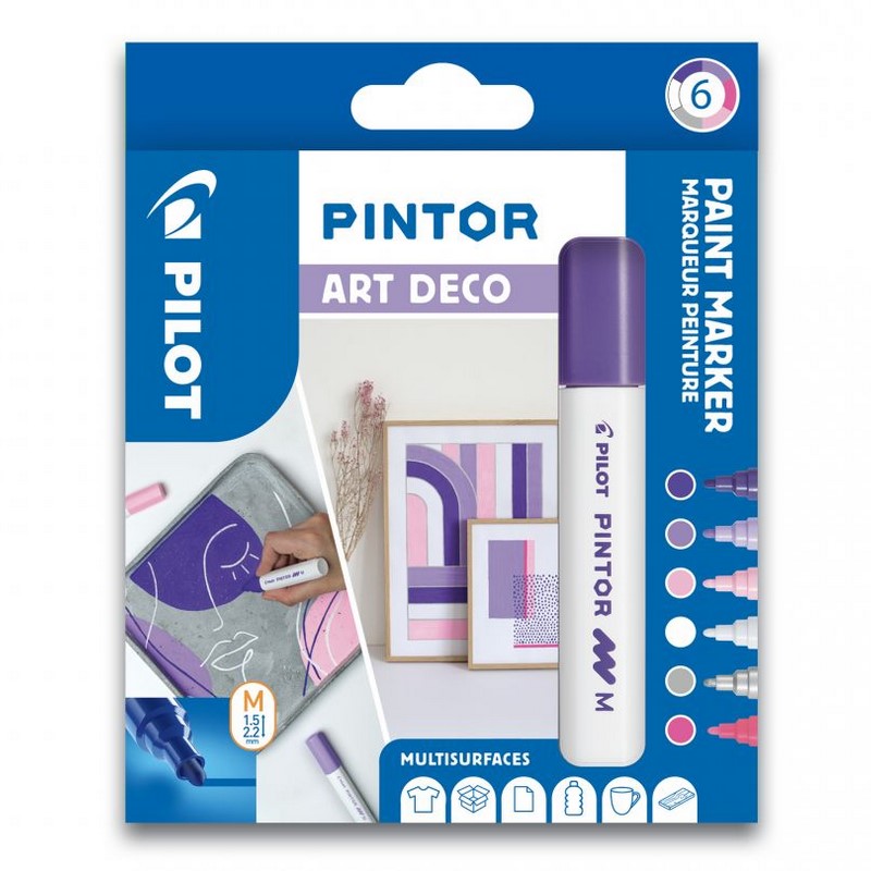 PILOT Pintor akrylová sada 6ks M, Art Deco