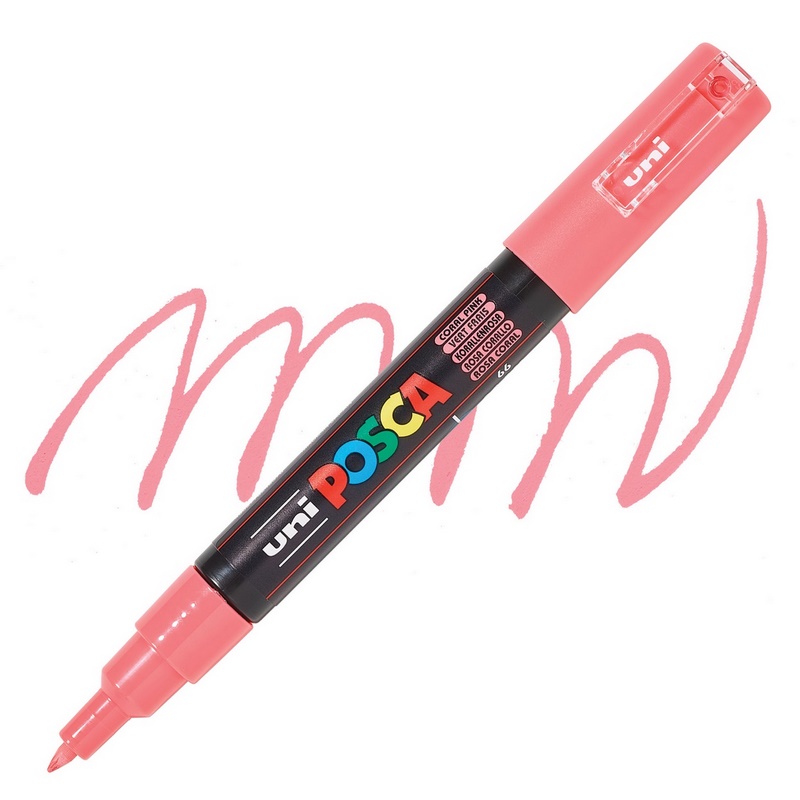 Akrylová fixa UNI POSCA 1M, korálově růžová (66)