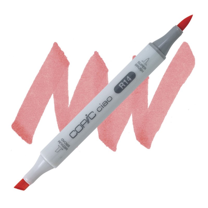 Lihová fixa COPIC Ciao oboustranná Brush & Chisel, R14 Light rouge