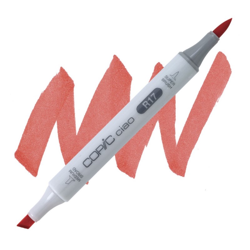 Lihová fixa COPIC Ciao oboustranná Brush & Chisel, R17 Lipstick orange