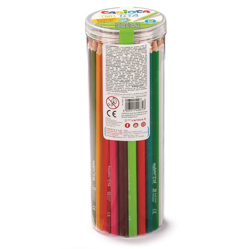 Pastelky CARIOCA Tita, 50ks v plastové tubě