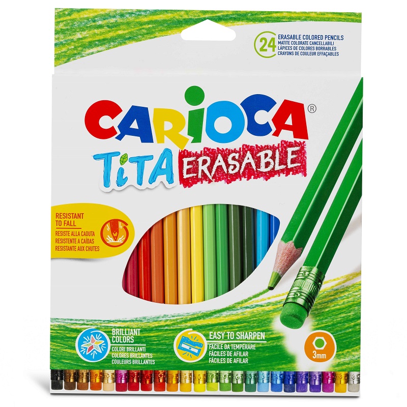Pastelky CARIOCA Tita, 24ks s gumou