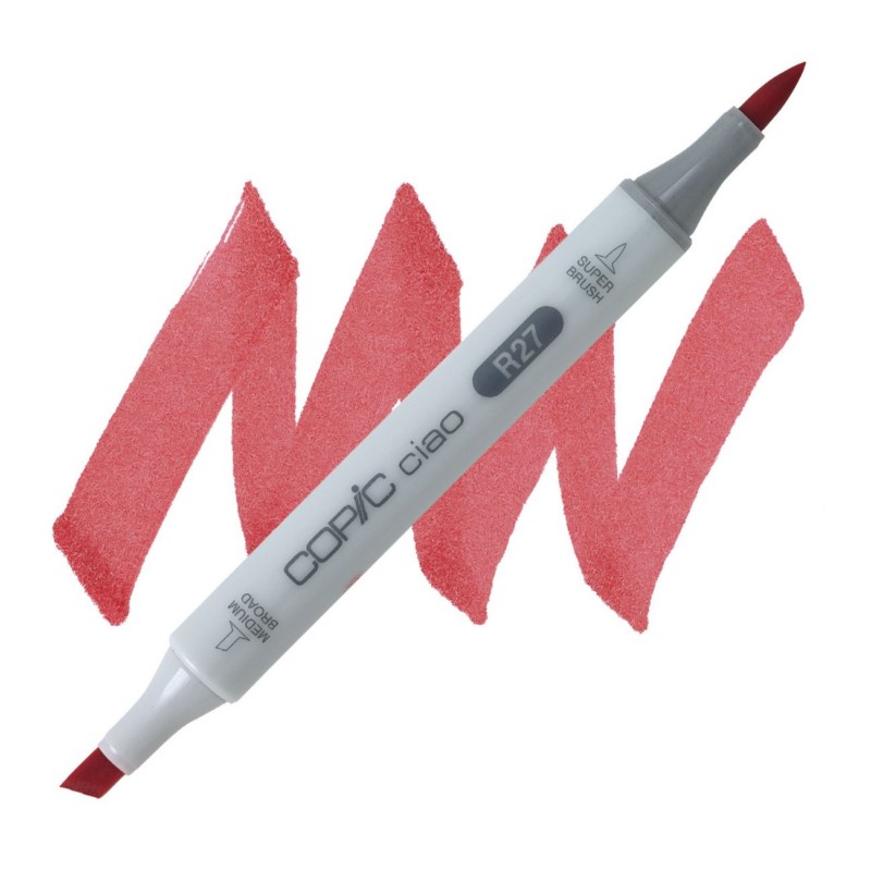 Lihová fixa COPIC Ciao oboustranná Brush & Chisel, R27 Cadmium red