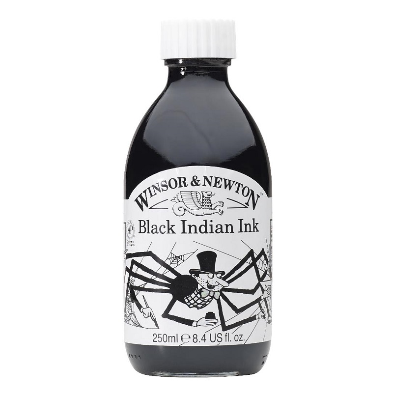 Kreslící inkoust WINSOR & NEWTON Drawing Ink, 250ml Black Indian Ink