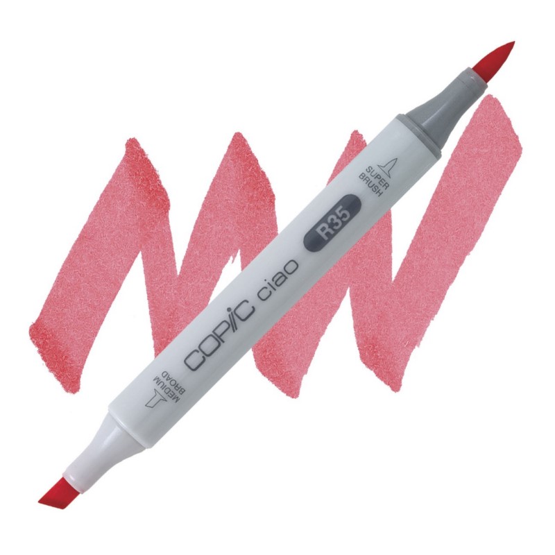 Lihová fixa COPIC Ciao oboustranná Brush & Chisel, R35 Coral