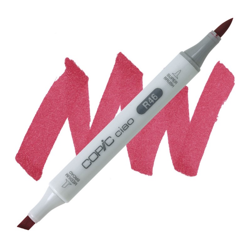 Lihová fixa COPIC Ciao oboustranná Brush & Chisel, R46 Strong red