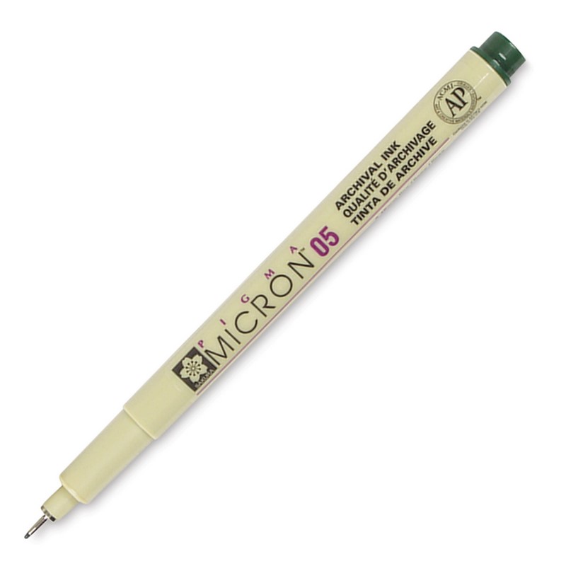 Sakura PIGMA MICRON 05 tmavě zelený 0,45mm