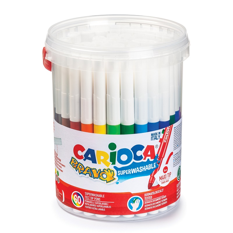 Fixy CARIOCA Bravo, 60ks v kyblíku