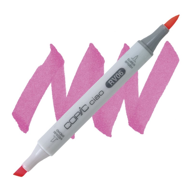 Lihová fixa COPIC Ciao oboustranná Brush & Chisel, RV06 Cerise