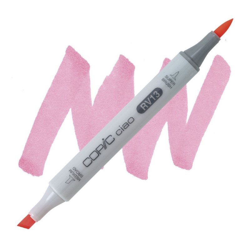 Lihová fixa COPIC Ciao oboustranná Brush & Chisel, RV13 Tender pink