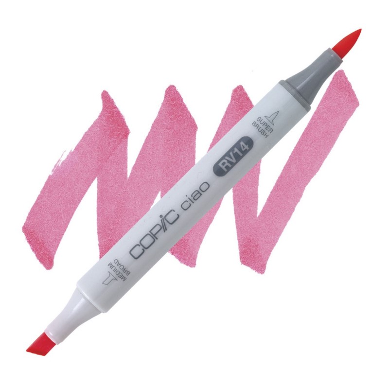 Lihová fixa COPIC Ciao oboustranná Brush & Chisel, RV14 Begonia pink