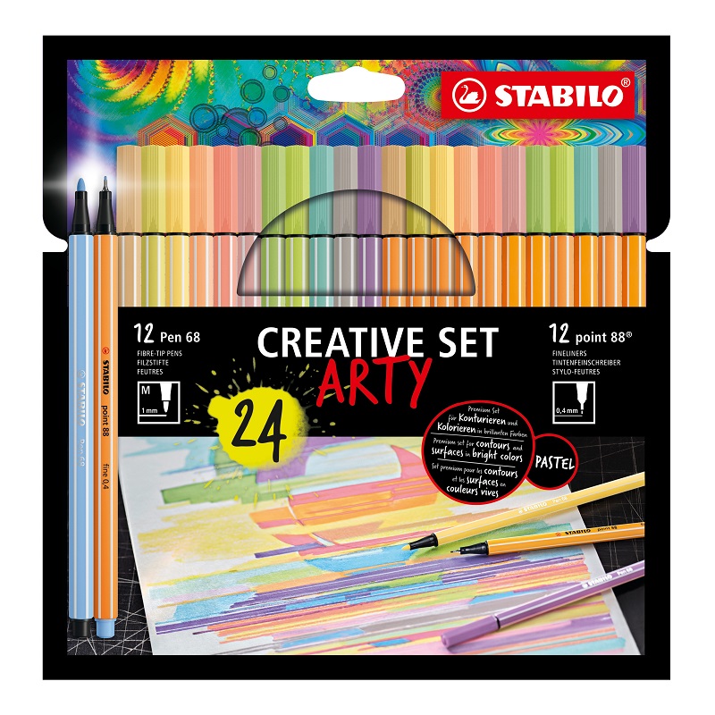 Sada STABILO Creative Set Pen 68 a point 88, 24ks ARTY