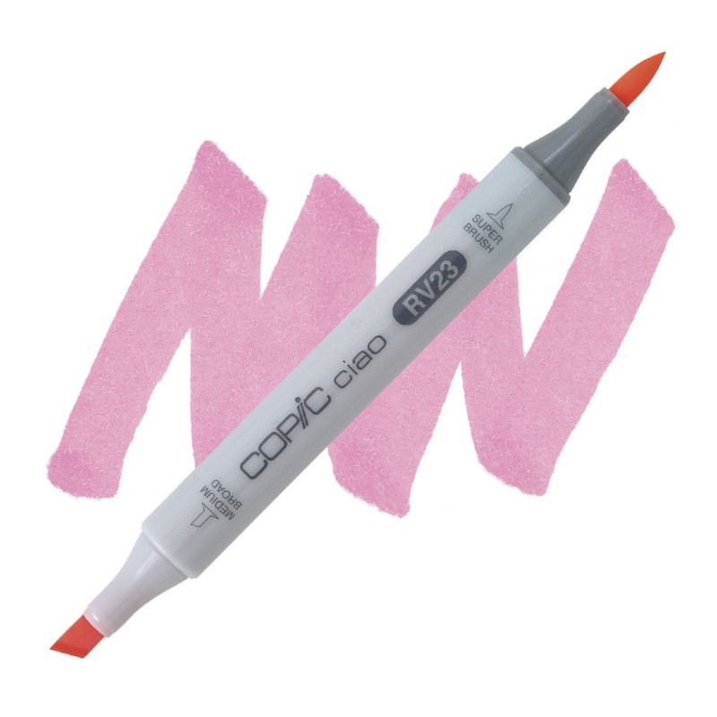 Lihová fixa COPIC Ciao oboustranná Brush & Chisel, RV23 Pure pink