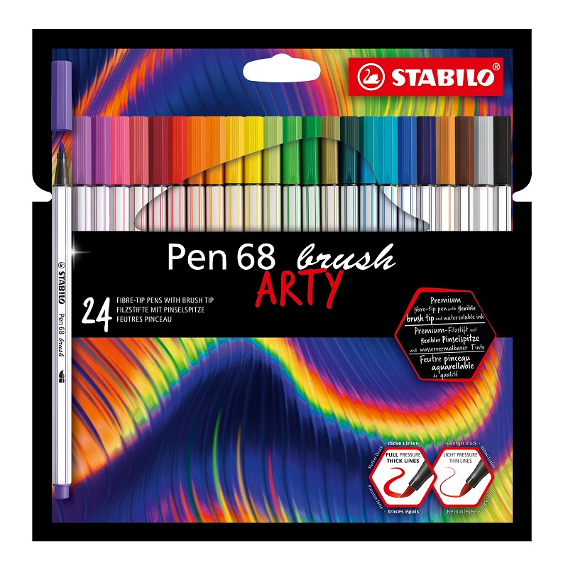 Fix STABILO Pen 68 brush, 24ks ARTY