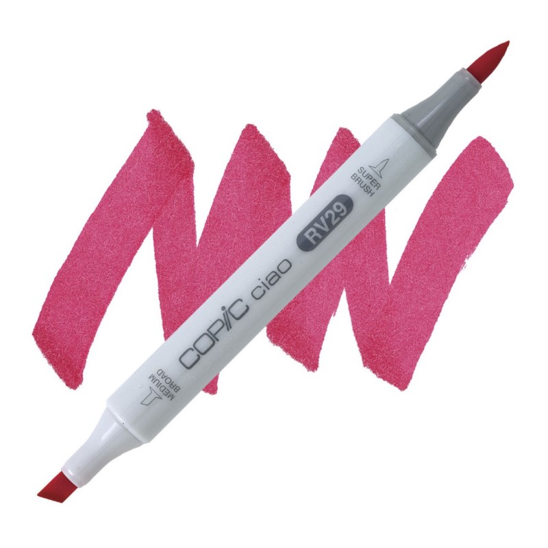 Lihová fixa COPIC Ciao oboustranná Brush & Chisel, RV29 Crimson