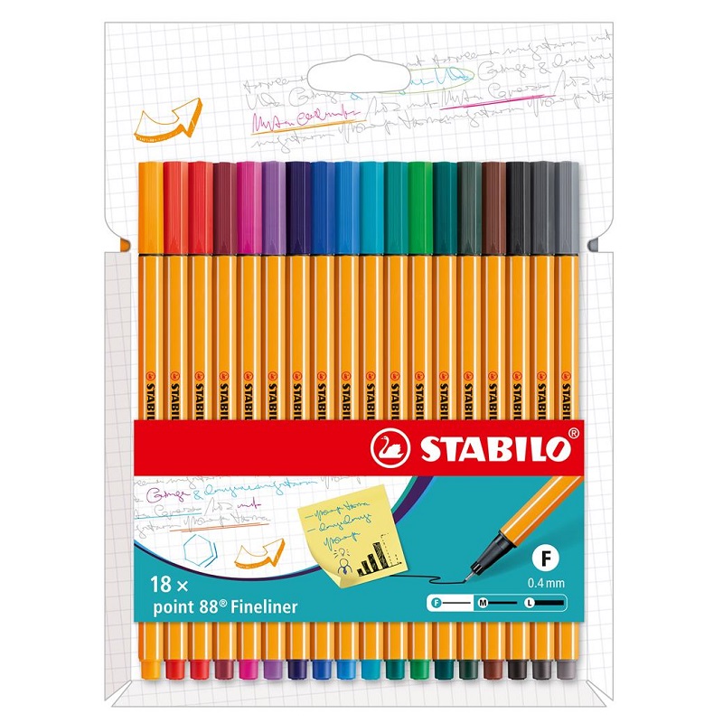 Liner STABILO point 88, 18ks