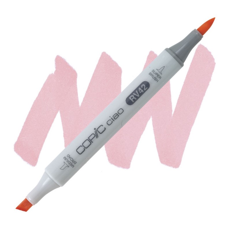 Lihová fixa COPIC Ciao oboustranná Brush & Chisel, RV42 Salmon pink
