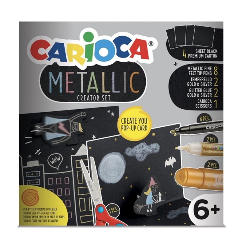 Fixy CARIOCA metalická sada, 17ks s příslušenstvím