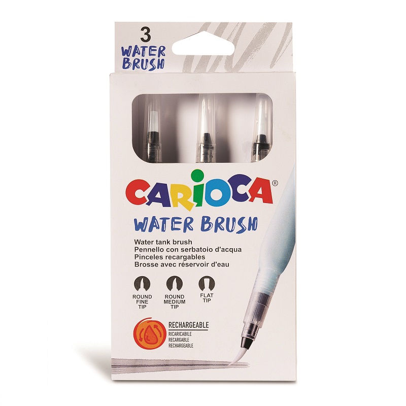 Štětec CARIOCA se zásobníkem na vodu, 3ks