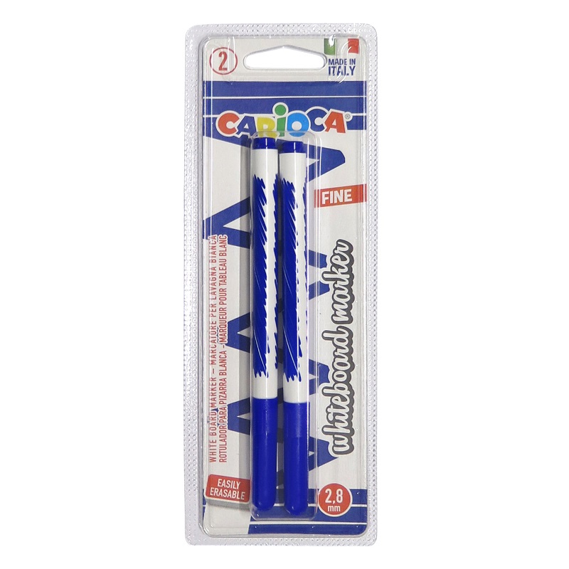 Fixy CARIOCA na bílé tabule, 2ks modré