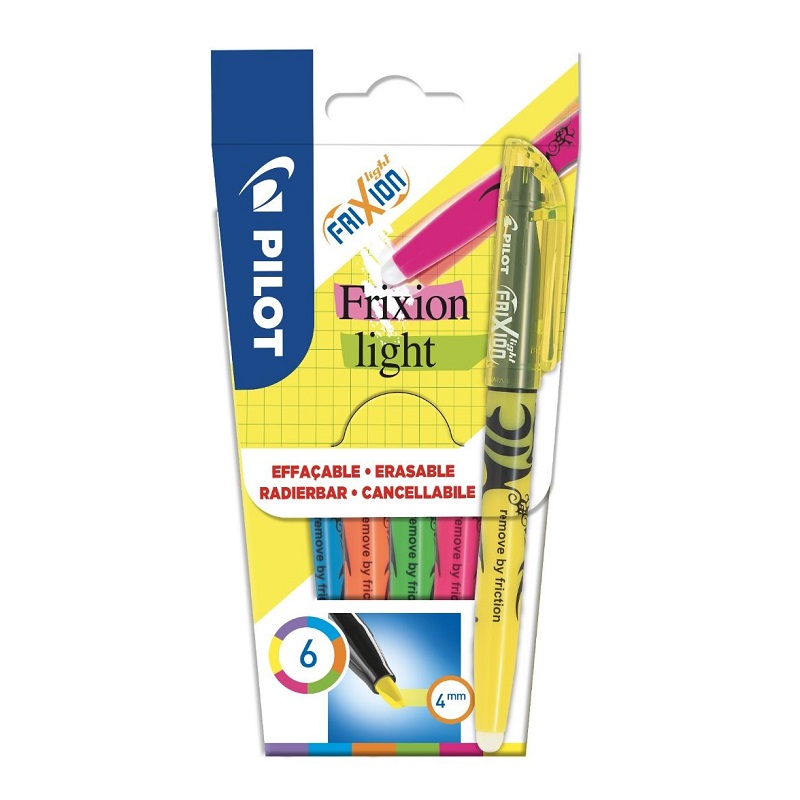 PILOT gumovací zvýrazňovač FriXion Light, 6ks