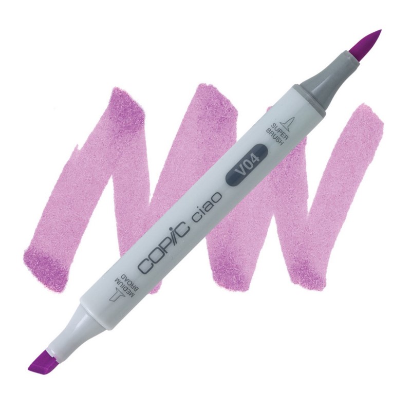 Lihová fixa COPIC Ciao oboustranná Brush & Chisel, V04 Lilac