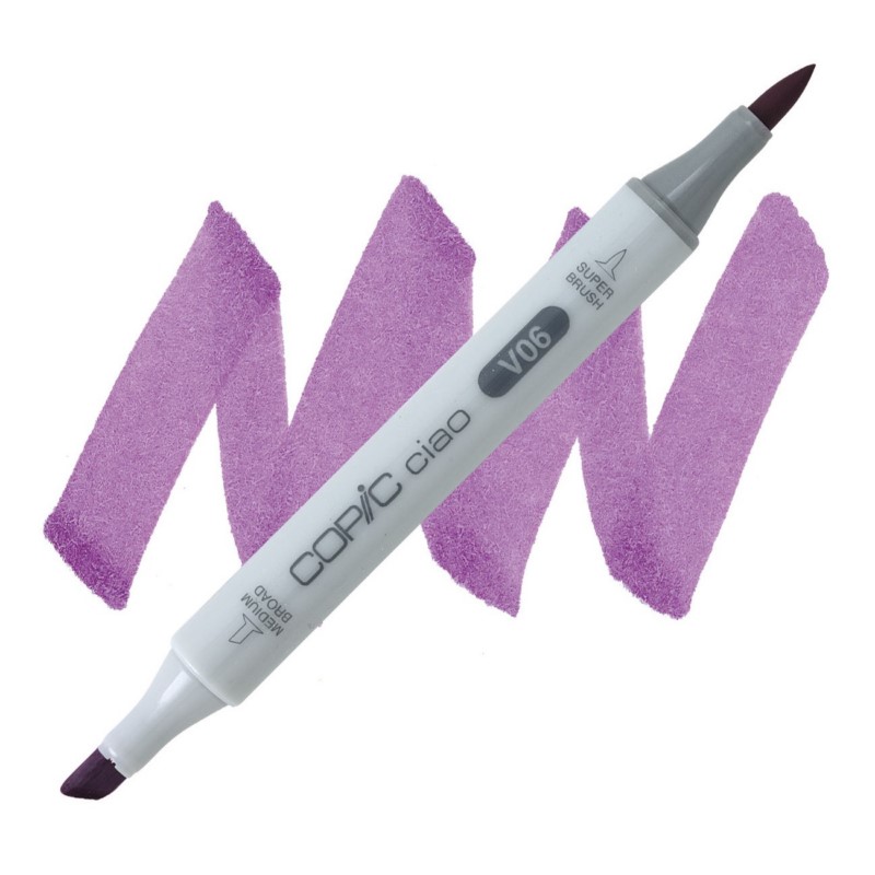 Lihová fixa COPIC Ciao oboustranná Brush & Chisel, V06 Lavender