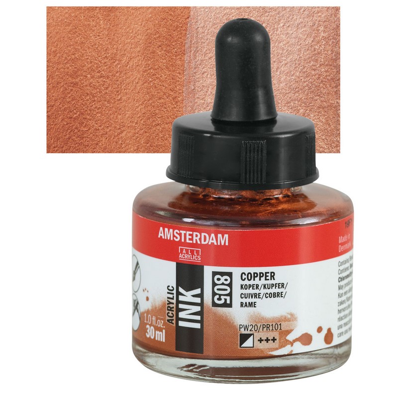 AMSTERDAM Acrylic Ink 30ml, 805 copper
