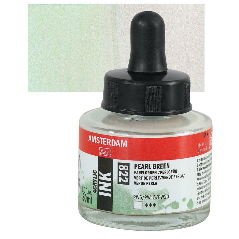 AMSTERDAM Acrylic Ink 30ml, 822 pearl green