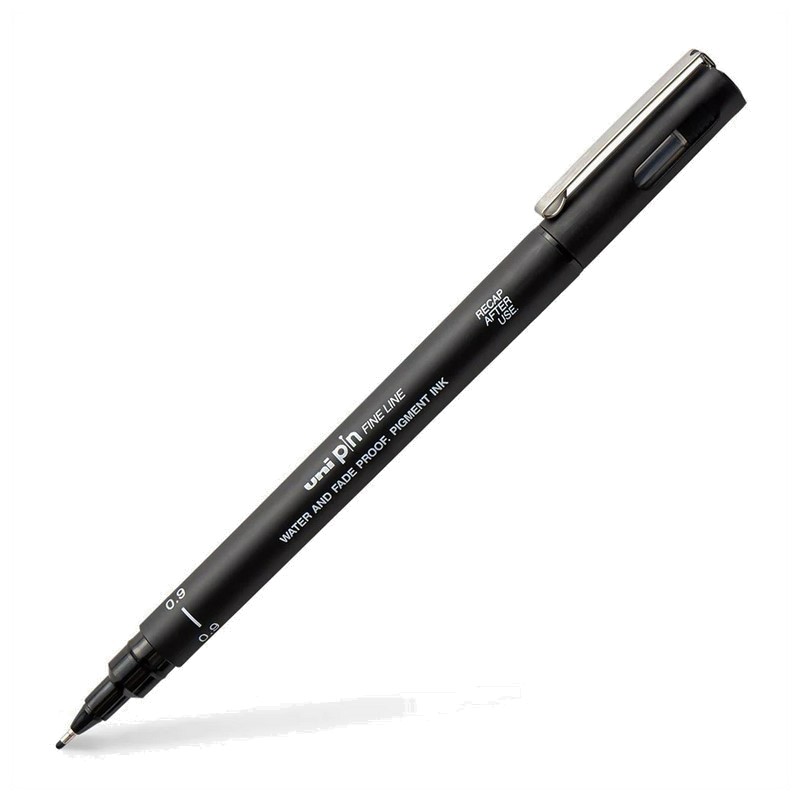 UNI PIN fine liner, černý 0,9mm