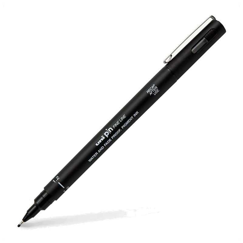 UNI PIN fine liner, černý 1,2mm