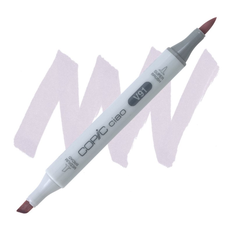 Lihová fixa COPIC Ciao oboustranná Brush & Chisel, V91 Pale grape