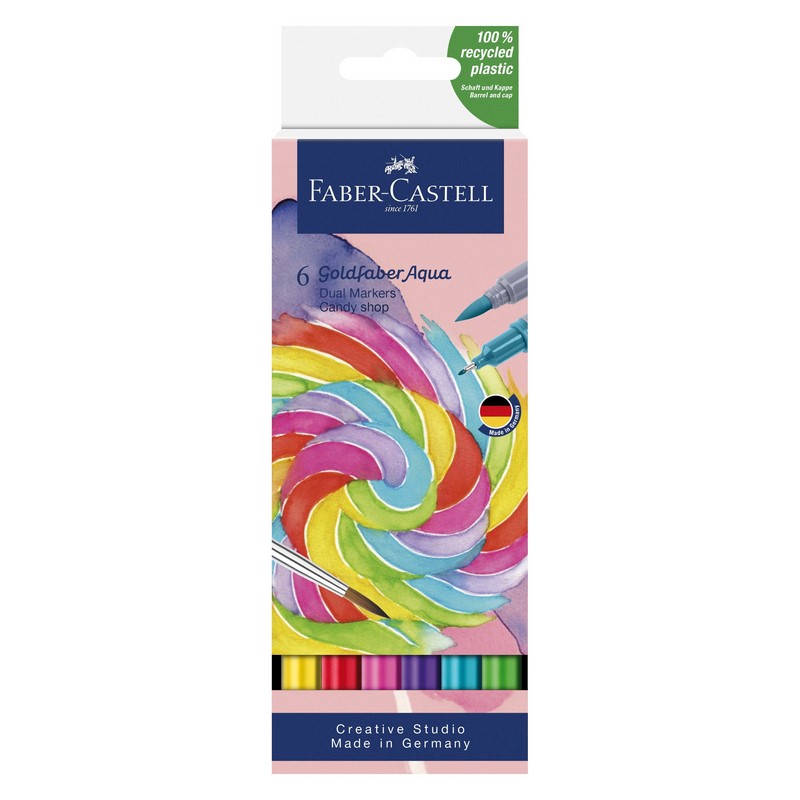 FABER-CASTELL akvarelové GOLDFABER DUAL, set 6ks Candy Shop