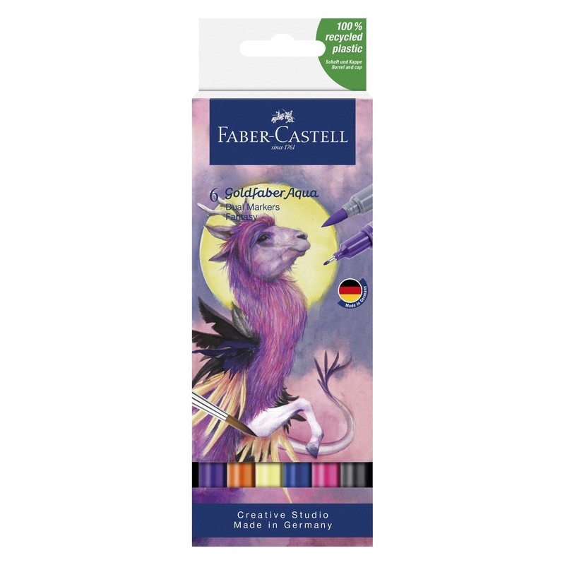 FABER-CASTELL akvarelové GOLDFABER DUAL, set 6ks Fantasy