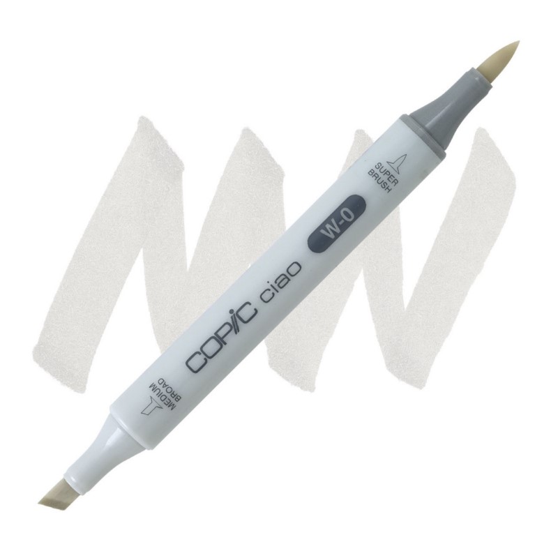 Lihová fixa COPIC Ciao oboustranná Brush & Chisel, W0 Warm gray 0