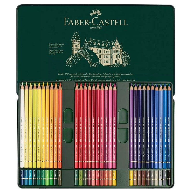 FABER-CASTELL olejové pastelky POLYCHROMOS, 60ks v kovové krabičce