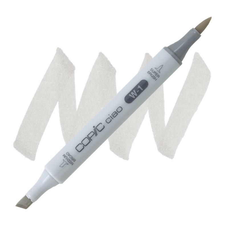 Lihová fixa COPIC Ciao oboustranná Brush & Chisel, W1 Warm gray 1