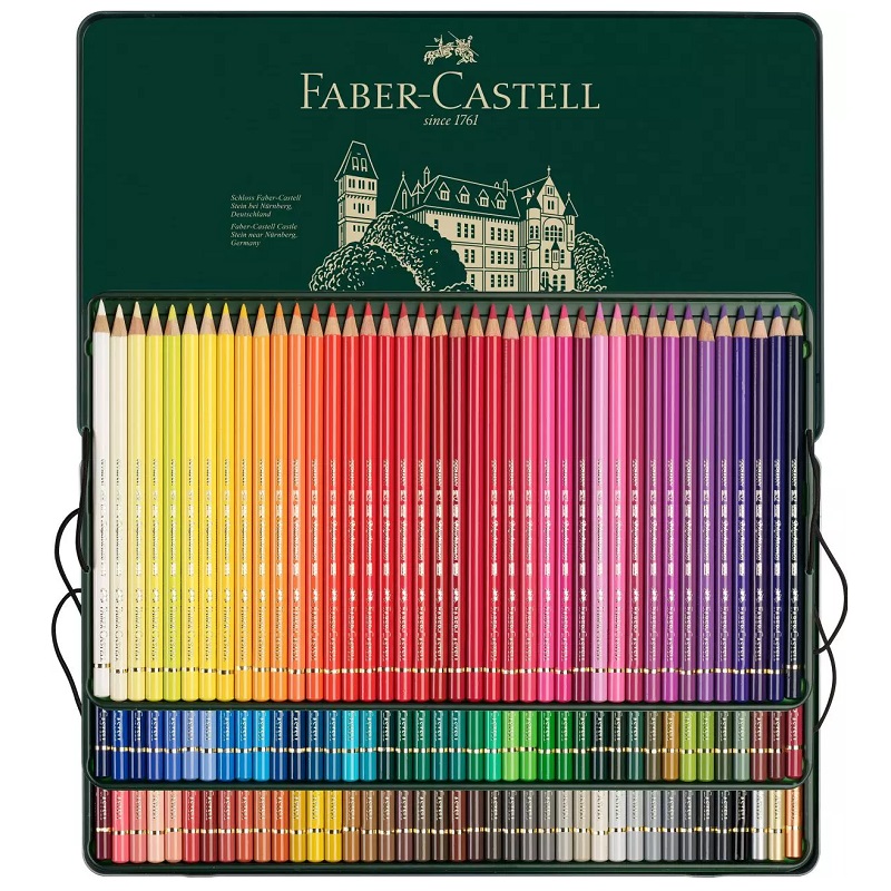 FABER-CASTELL olejové pastelky POLYCHROMOS, 120ks v kovové krabičce