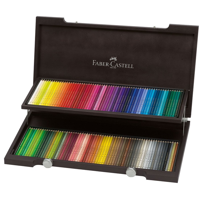 FABER-CASTELL olejové pastelky POLYCHROMOS, 120ks v dřevěném kufříku