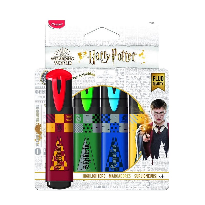 Zvýrazňovač MAPED Harry Potter, 4ks