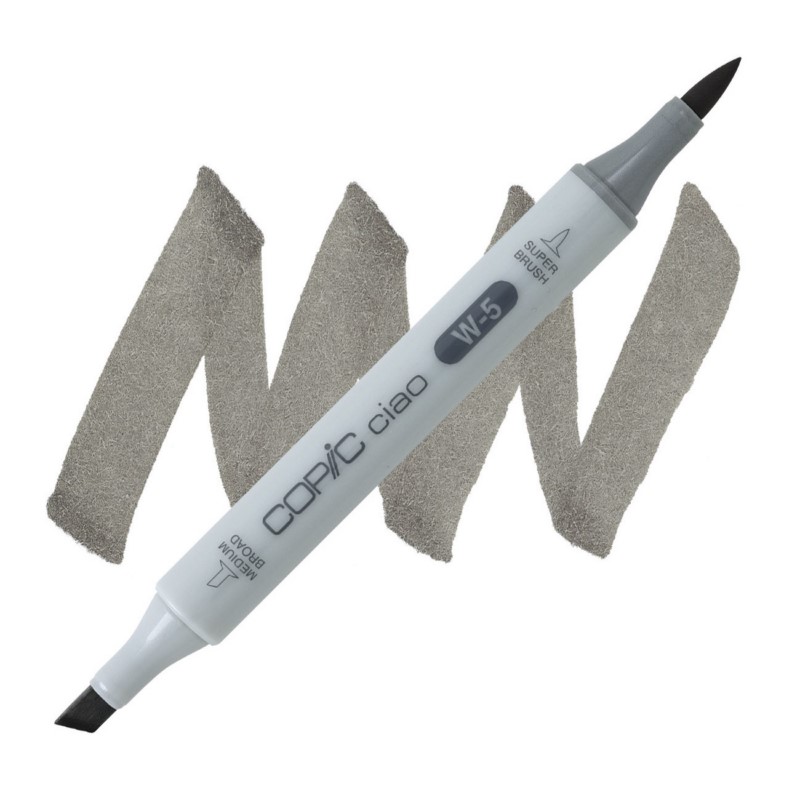 Lihová fixa COPIC Ciao oboustranná Brush & Chisel, W5 Warm gray 5