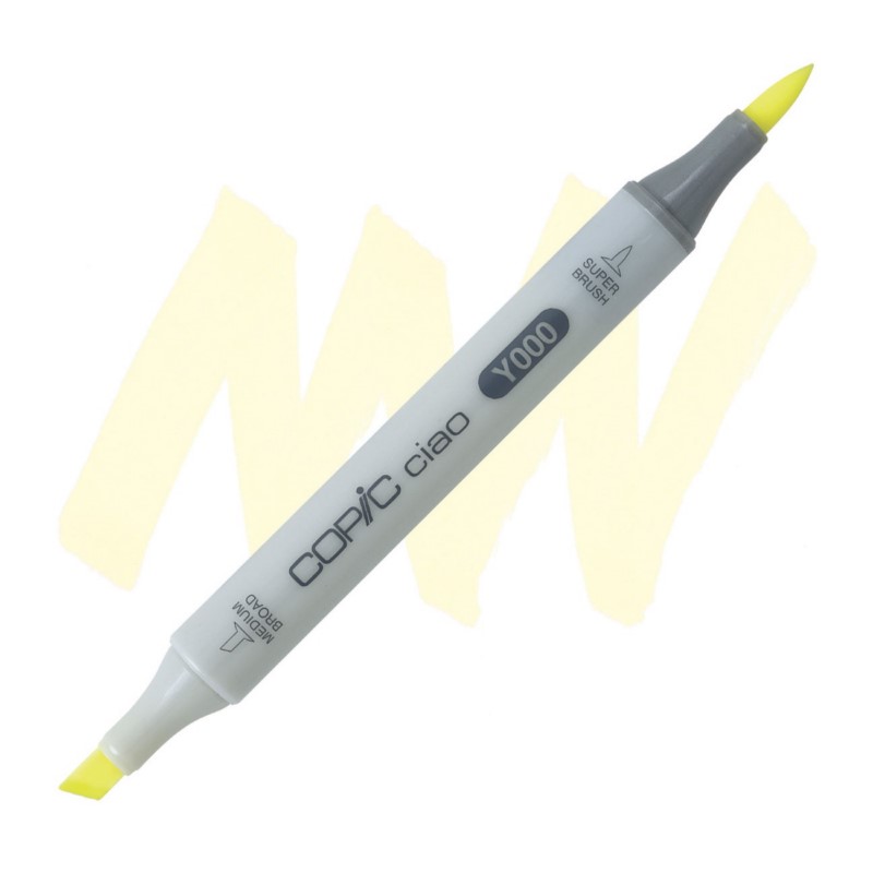 Lihová fixa COPIC Ciao oboustranná Brush & Chisel, Y000 Pale lemon
