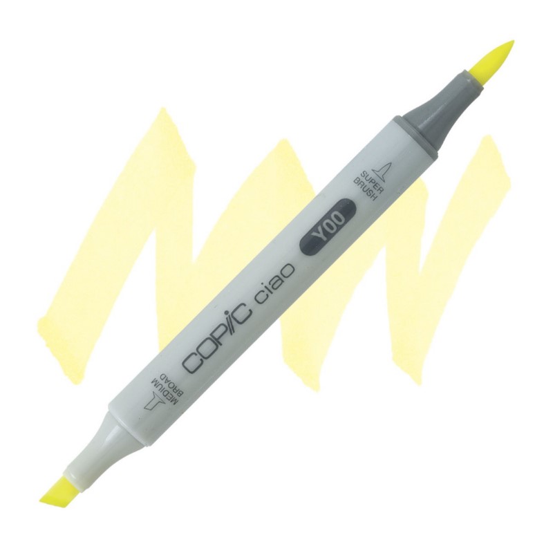 Lihová fixa COPIC Ciao oboustranná Brush & Chisel, Y00 Barium yellow