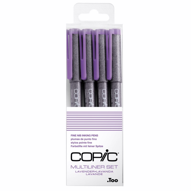 COPIC Technické linery COPIC, 4ks fialové