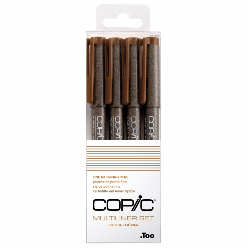 COPIC Technické linery COPIC, 4ks sépia