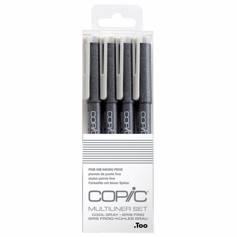 COPIC Technické linery COPIC, 4ks šedé Cool