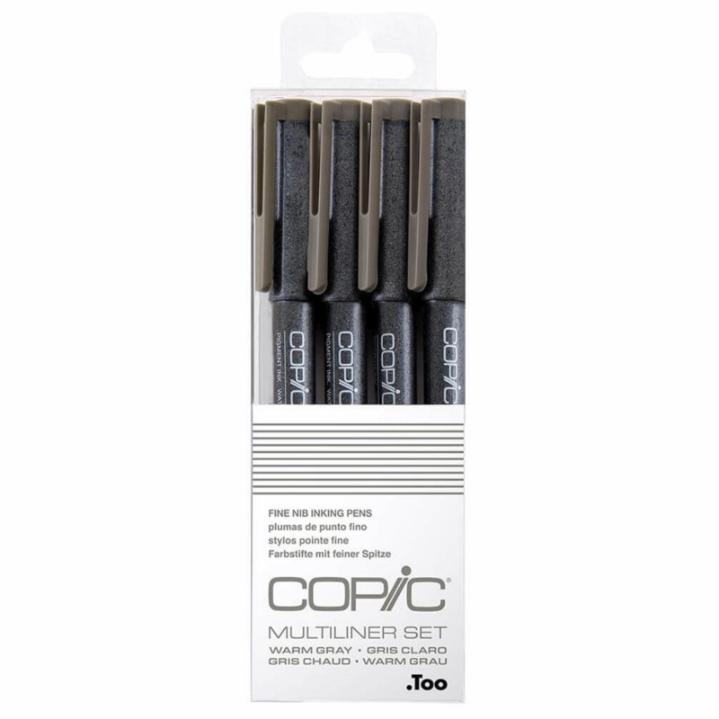 COPIC Technické linery COPIC, 4ks šedé Warm