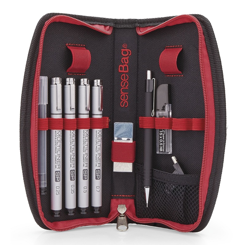 Technické linery COPIC SP, 9ks College Set "B" v penále